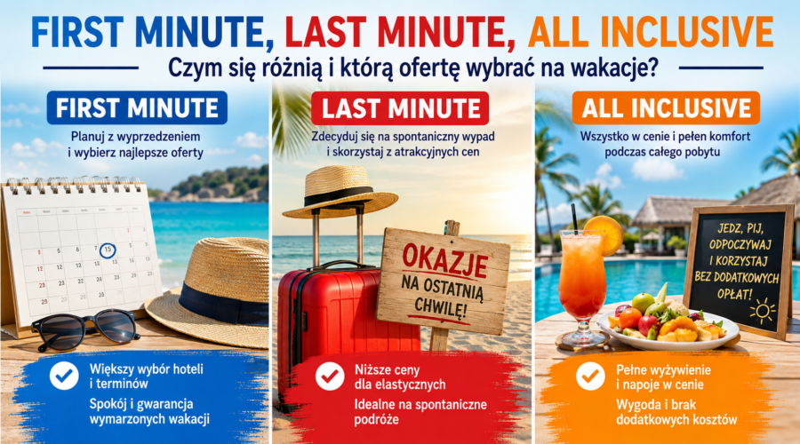 First Minute, Last Minute, All Inclusive – czym się różnią?